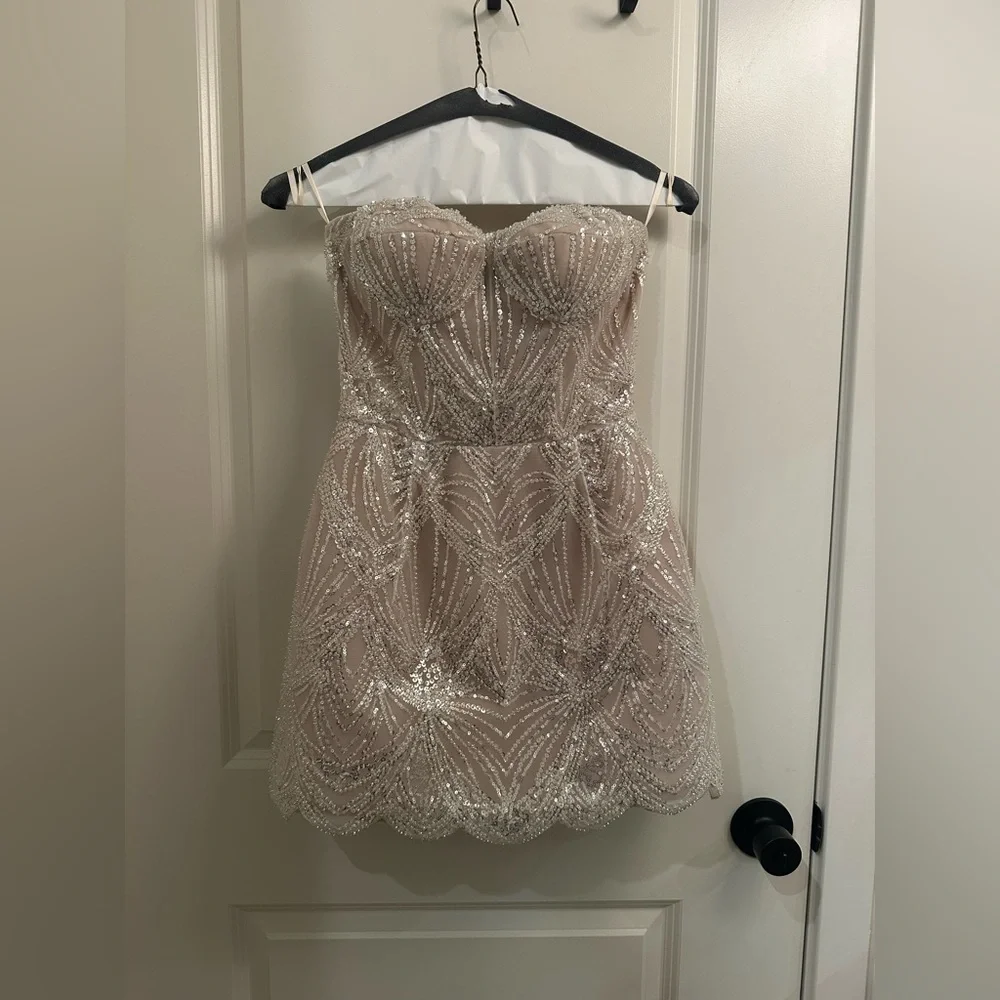 Bronx and Banco - Giselle Blanc Mini Dress White - Size Small - Picture 5 of 9